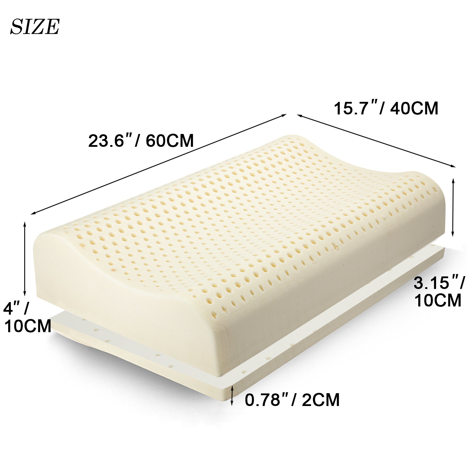 Contour Latex Pillow (with Adjustable Pad)